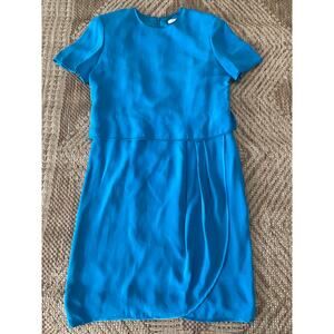 Vintage SHOMI by Miller Shor SZ 12 100%Silk Blue Dress